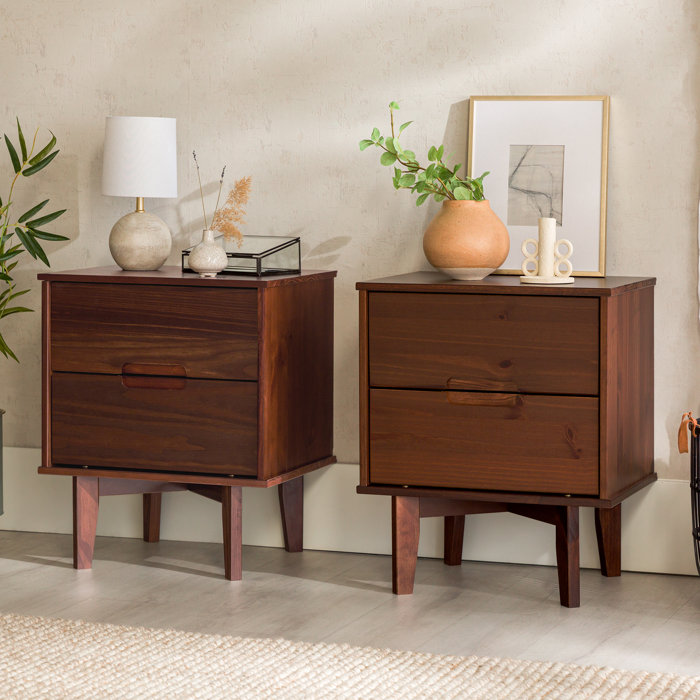 Wade Logan® Aizlyn Solid + Manufactured Wood Nightstand & Reviews